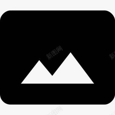 山脉图像单色图标图标