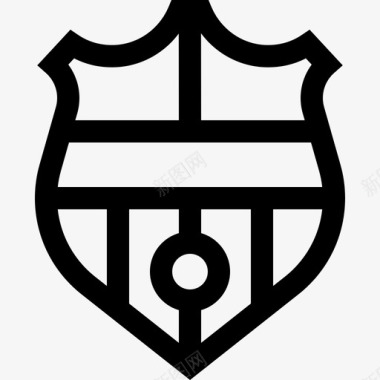 南特橄榄球盾牌3直线型图标图标