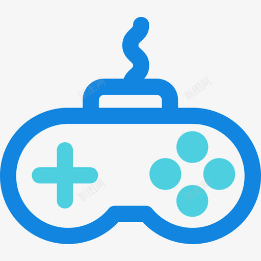 Gamepad商务172线性蓝色图标svg_新图网 https://ixintu.com Gamepad 商务172 线性蓝色