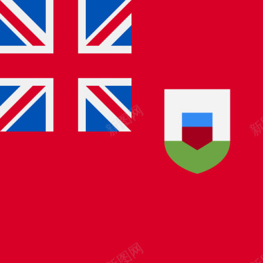 百慕大方形国家简单旗帜图标图标