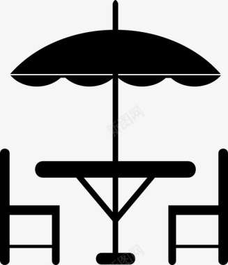 雨伞雨篷图标图标