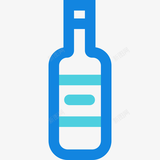 酒瓶家居元素4线条蓝图标svg_新图网 https://ixintu.com 家居元素4 线条蓝 酒瓶
