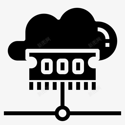 数据存储云基础设施图标svg_新图网 https://ixintu.com 云 云计算 内存 基础设施 数据存储