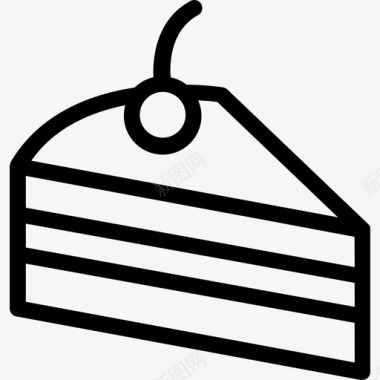 蛋糕蛋糕和面包店4直系图标图标