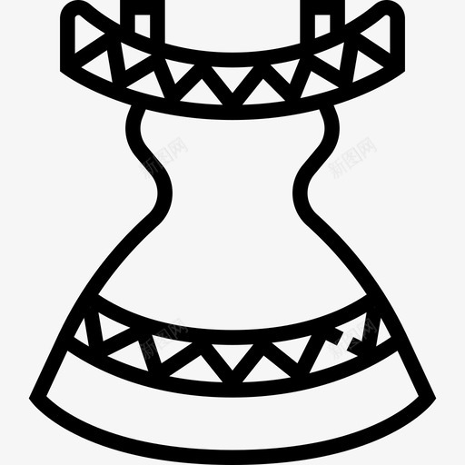 连衣裙墨西哥5直纹图标svg_新图网 https://ixintu.com 墨西哥5 直纹 连衣裙