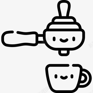 意式浓缩咖啡45号咖啡厅直线式图标图标