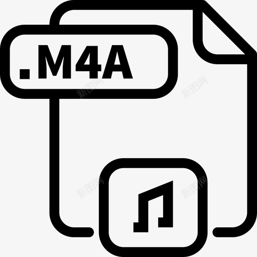 M4a文件25线性图标svg_新图网 https://ixintu.com M4a 文件25 线性