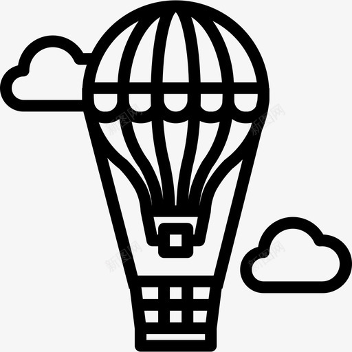 热气球旅行83直线图标svg_新图网 https://ixintu.com 旅行83 热气球 直线