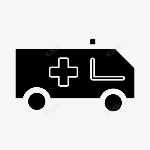 救护车汽车急救图标svg_新图网 https://ixintu.com 医院 急救 救护车 汽车 用户界面 网页设计图标字形 面包车