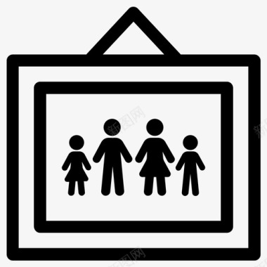家庭家庭照片摄影图标图标