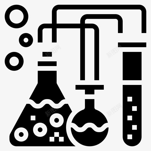 化学科学测试图标svg_新图网 https://ixintu.com 化学 教育固体 测试 科学 试管