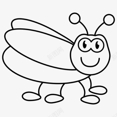 苍蝇蜜蜂虫子图标图标