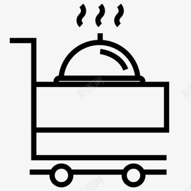 餐车餐车餐厅茶车图标图标