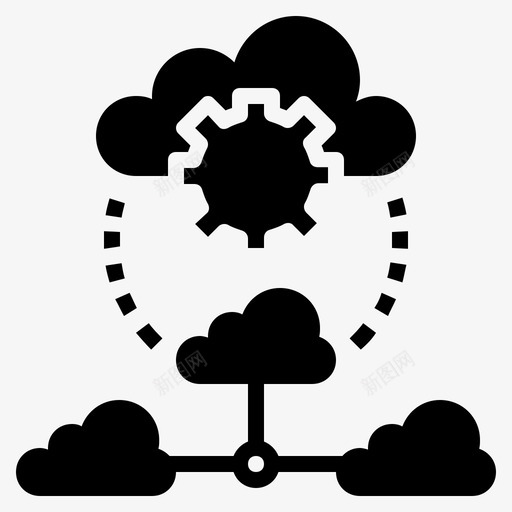 云过程云计算云数据库图标svg_新图网 https://ixintu.com 云 云技术坚实 云数据库 云计算 云过程 天空