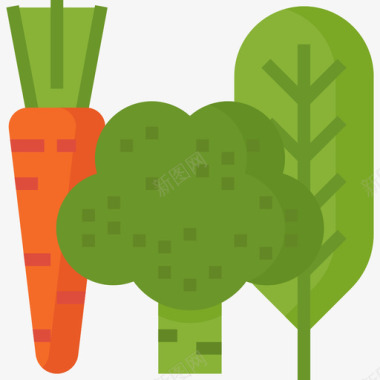 蔬菜食品71扁平图标图标