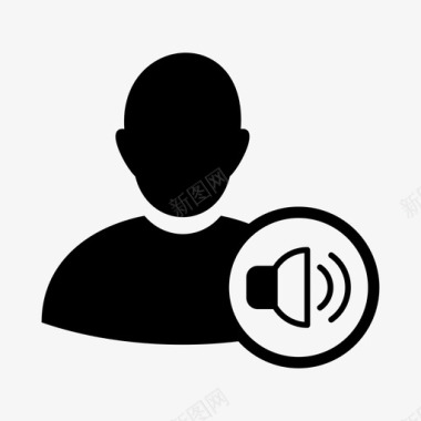 音频用户个人资料声音图标图标