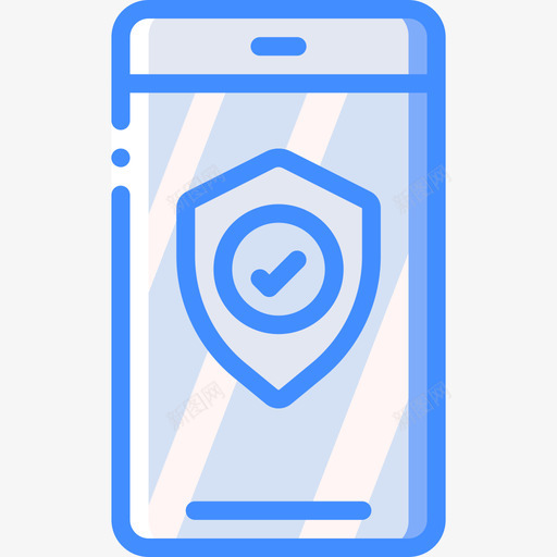 智能手机数据安全9蓝色图标svg_新图网 https://ixintu.com 数据安全9 智能手机 蓝色