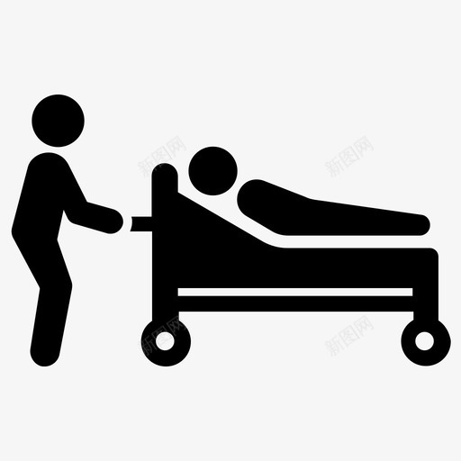 病人医院伤员图标svg_新图网 https://ixintu.com 伤员 医疗 医院 担架 病人