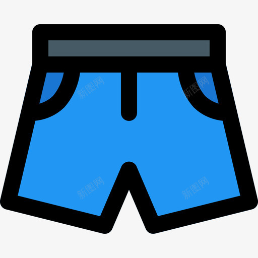 短裤衣服和饰品线性颜色图标svg_新图网 https://ixintu.com 短裤 线性颜色 衣服和饰品
