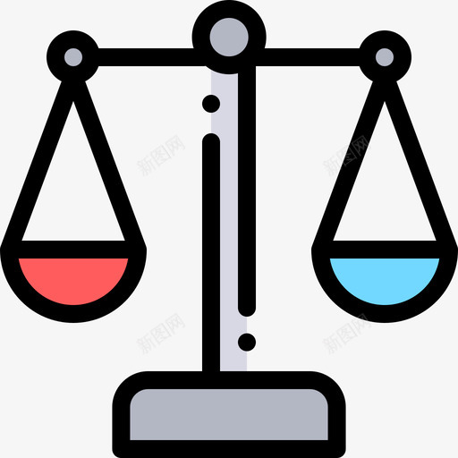 平衡伦理线条色彩图标svg_新图网 https://ixintu.com 伦理 平衡 线条色彩