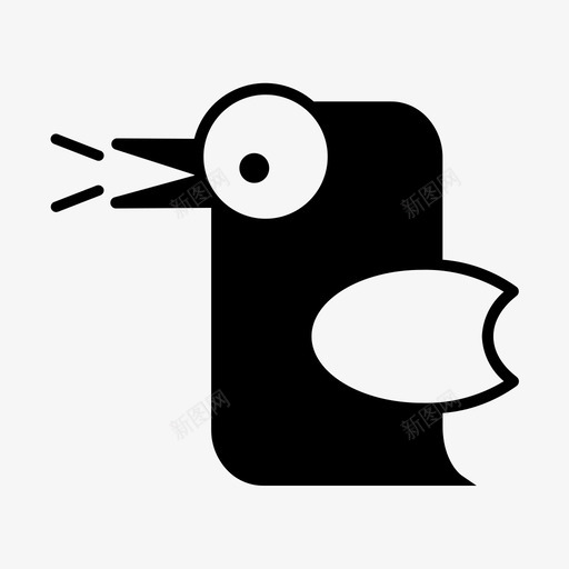 会说话的黑鸟会说话的小鸟图标svg_新图网 https://ixintu.com 会说话的小鸟 会说话的黑鸟