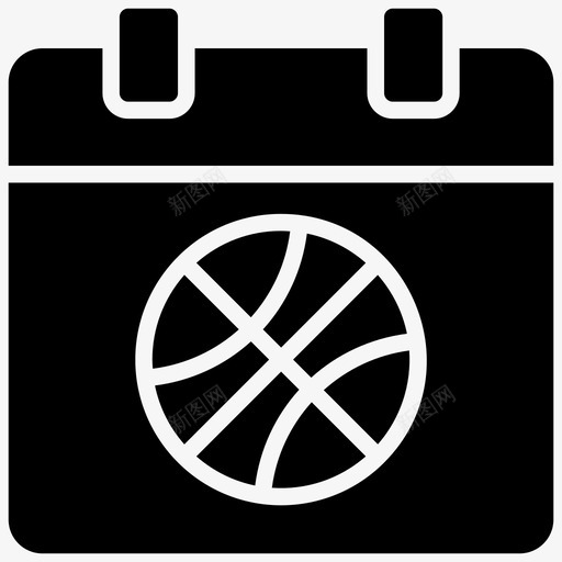 体育日历篮球篮球日历图标svg_新图网 https://ixintu.com 体育日历 体育日程 体育赛事 篮球 篮球字形矢量图标 篮球日历 篮球比赛