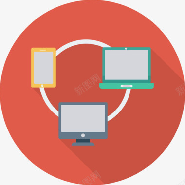 连接网络和通信2循环图标图标
