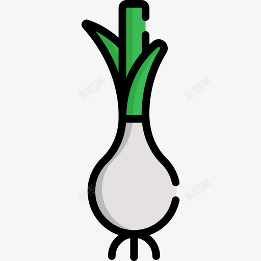 大蒜水果和蔬菜7种线形颜色图标svg_新图网 https://ixintu.com 大蒜 水果和蔬菜7种 线形颜色