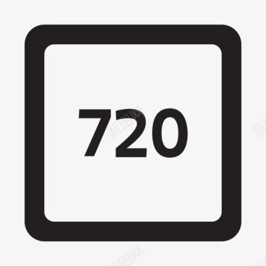 720视频简单的一套图标图标