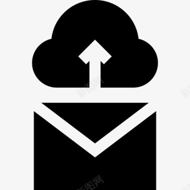 电子邮件数据库和服务器4个已填充图标图标