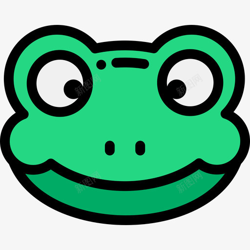 青蛙野生动物16线形颜色图标svg_新图网 https://ixintu.com 线形颜色 野生动物16 青蛙