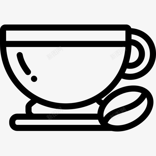 咖啡早上常规8直系图标svg_新图网 https://ixintu.com 咖啡 早上常规8 直系