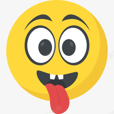 舌头笑脸4扁平图标图标