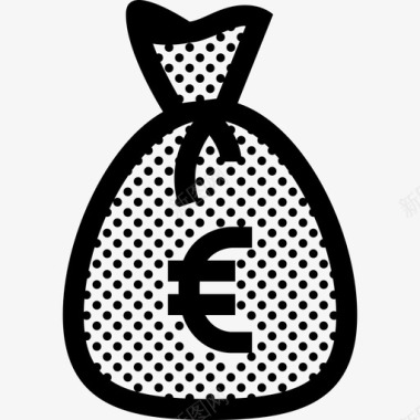 欧元钱袋银行预算图标图标
