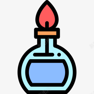 燃烧器化学20线性颜色图标图标