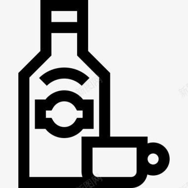 朗姆酒32号咖啡厅直式图标图标