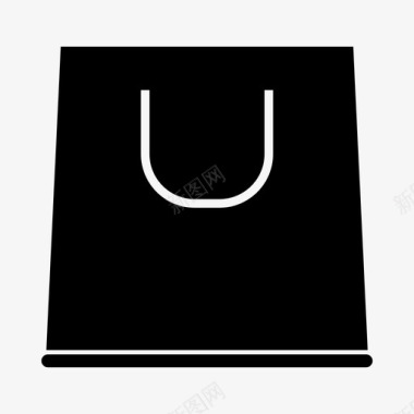 购物袋购买字形图标图标