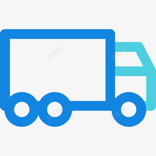 送货车3号工具蓝色线条图标svg_新图网 https://ixintu.com 3号工具 蓝色线条 送货车