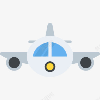 飞机旅行和地方平的图标图标