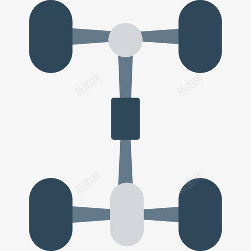 底盘2节车厢扁平图标svg_新图网 https://ixintu.com 2节车厢 底盘 扁平