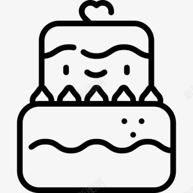 生日蛋糕婚礼42直系图标图标