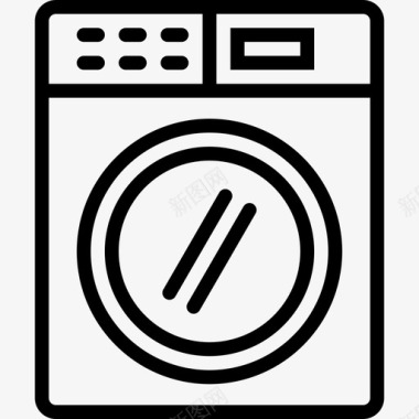 洗衣机家用电器6台直列式图标图标