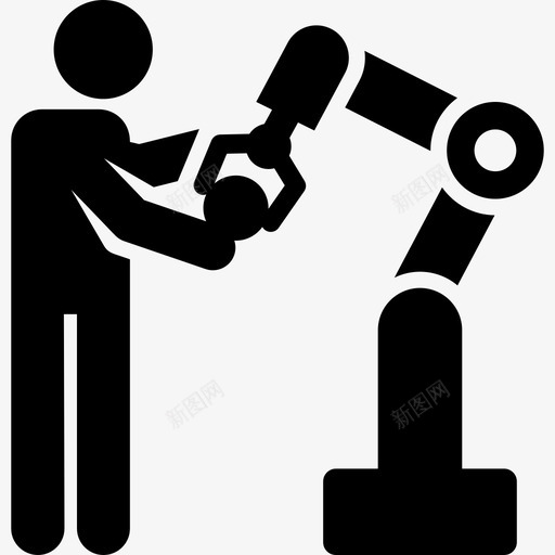 机器人技术象形图填充图标svg_新图网 https://ixintu.com 填充 技术象形图 机器人