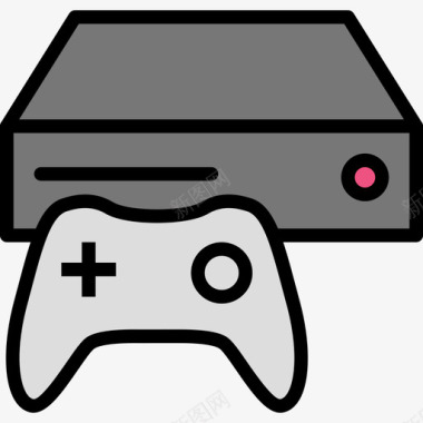 Playstation游戏19线性颜色图标图标