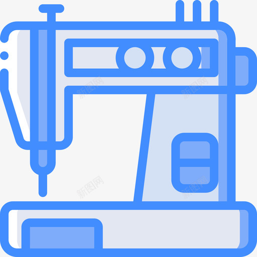 缝纫机家用电器4蓝色图标svg_新图网 https://ixintu.com 家用电器4 缝纫机 蓝色