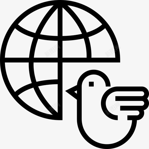 鸽子世界和平2直系图标svg_新图网 https://ixintu.com 世界和平2 世界大同 直系 鸽子