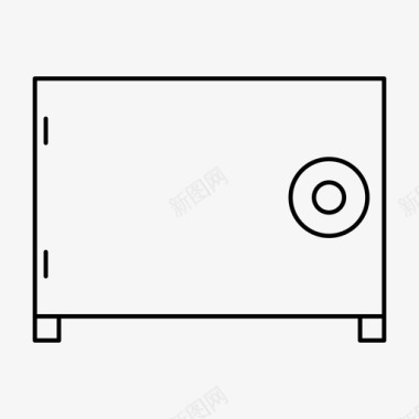 保险箱储物柜钱箱图标图标