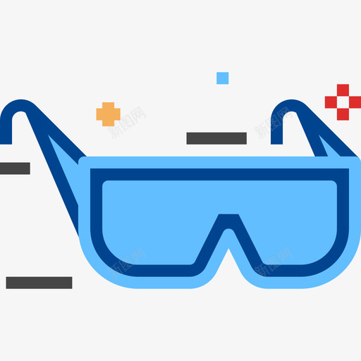 护目镜科学39扁平图标svg_新图网 https://ixintu.com 扁平 护目镜 科学39