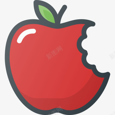 苹果破碎线形颜色图标图标