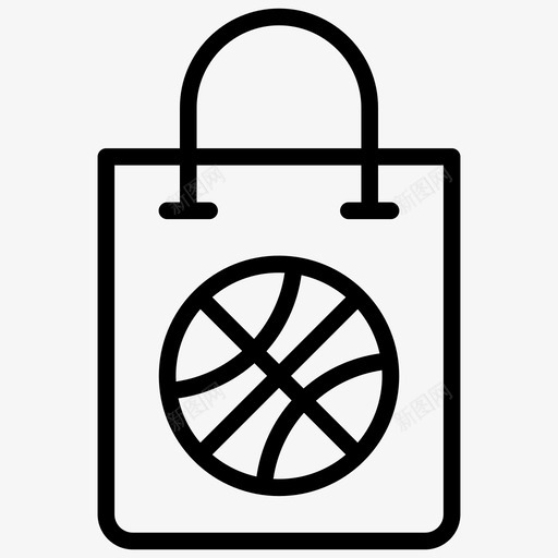 篮球手提袋帆布包手提包图标svg_新图网 https://ixintu.com 帆布包 手提包 篮球手提袋 篮球系列图标 购物袋 运动包